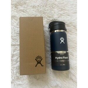 New Hydroflask 16 Oz Wide Flex Sip Lid Indigo Blue Tumbler